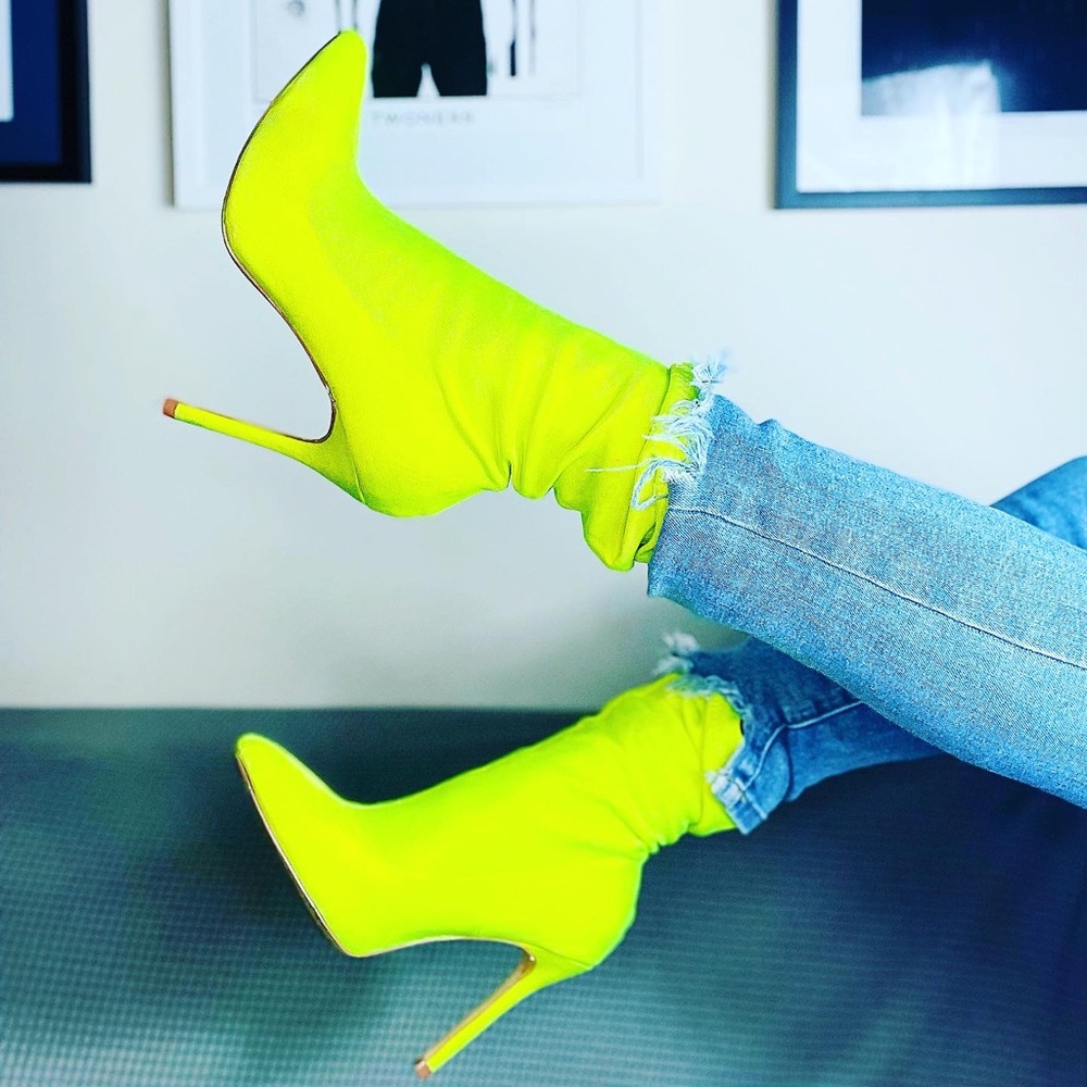 Neon Green/Yellow Booties